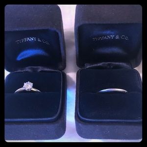 Tiffany & Co engagement ring + band